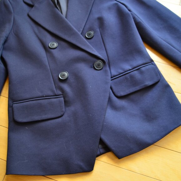 Quince Ultra-Stretch Ponte Double-Breasted Blazer Navy XS - Picture 5 of 10